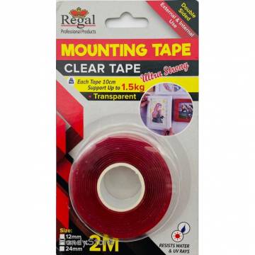 Regal Clear Mounting Tape 12mm x 2m