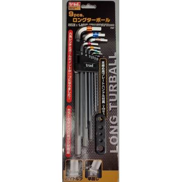 Trad 9pcs Long Turball Hex Key Wrench TCL-9