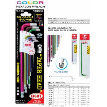Eight Colour Taper Head Hex Wrench TLC-S9N