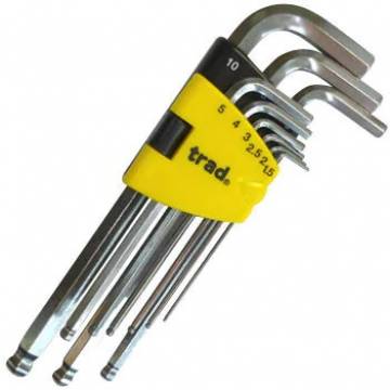 Trad S/S Ball Point Wrench Set TSB-9M (1.5 - 10mm)