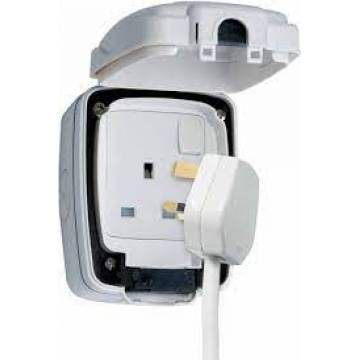 MK Masterseal™ Compact Weatherproof Switch Socket Outlet 13A, IP66 86486GRY