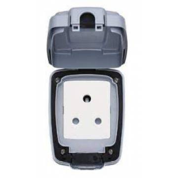 MK Masterseal Compact 15AMP 1G Weatherproof Switch Socket Outlet 86893GRY