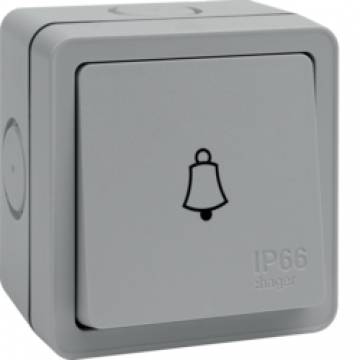 Hager WXPPS12B Bell Push 1G 10AX IP66