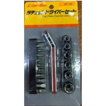 Rarestar 12pcs Flat Plate Ratchet Driver Set OP-18S