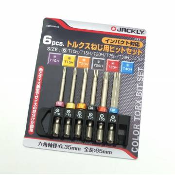 Jackly 6pcs Torx Bit Set (DB0304T65)