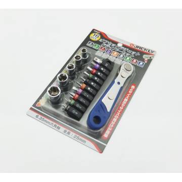 Jackly 16pcs Bit & Socket Ratchet Set HT0421AL