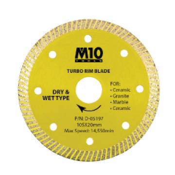 M10 Turbo Rim Diamond Cutting Wheel 4"