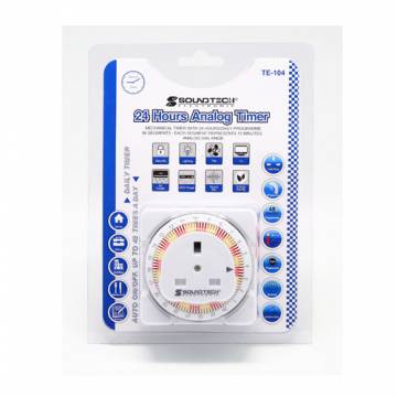Soundtech 24Hrs Analog Timer TE-104 (13A)