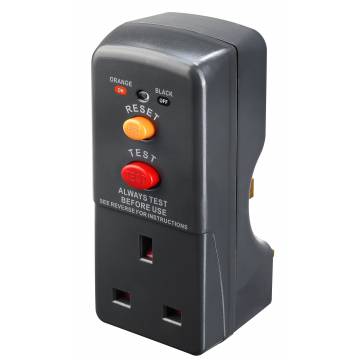 Masterplug Safety RCD Adaptor (Grey)