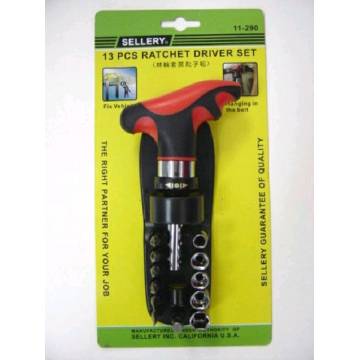 Sellery 13Pcs Ratchet Screwdriver & Bit Set 11-290