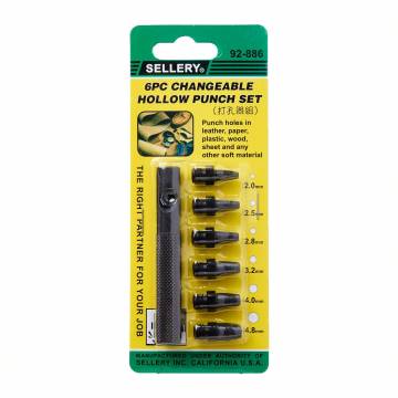 Sellery 6Pcs Changeable Hollow Punch Set 82-886