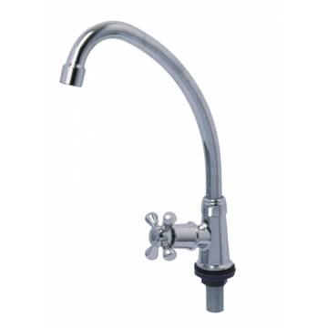 Showy Cross Q/Turn "J" Spout Sink Tap 2655N