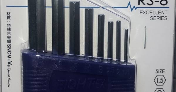 Eight 8Pc Hey Key Wrench Set RS-8